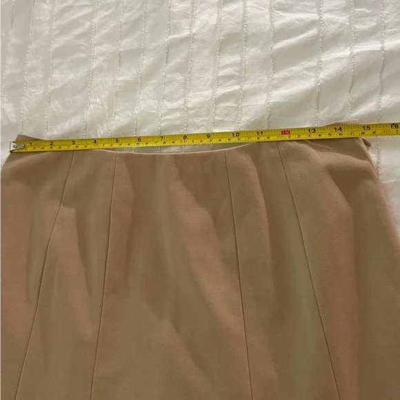 Calvin Klein Women's Tan A-Line Midi Skirt Size 4 - Picture 5 of 7